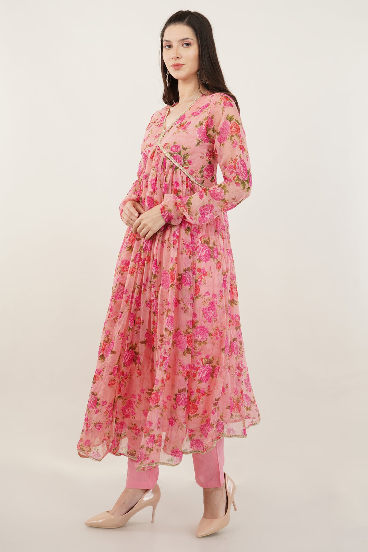 Alia Cut Pure Georgette Floral Print Suit