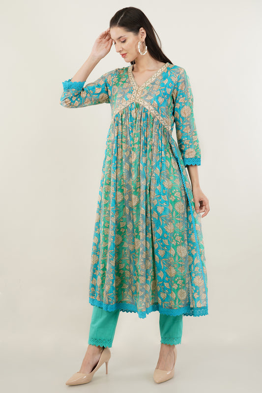 Alia cut Cotton Suit