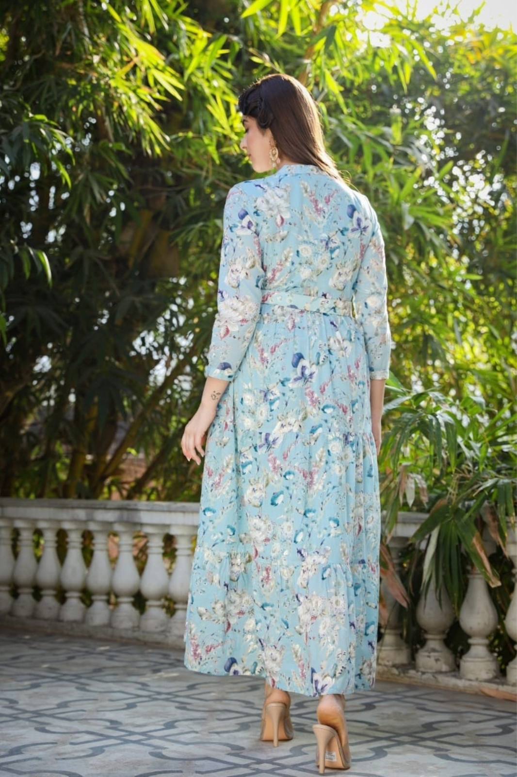 Cotton Ankle length dress with Digital Print