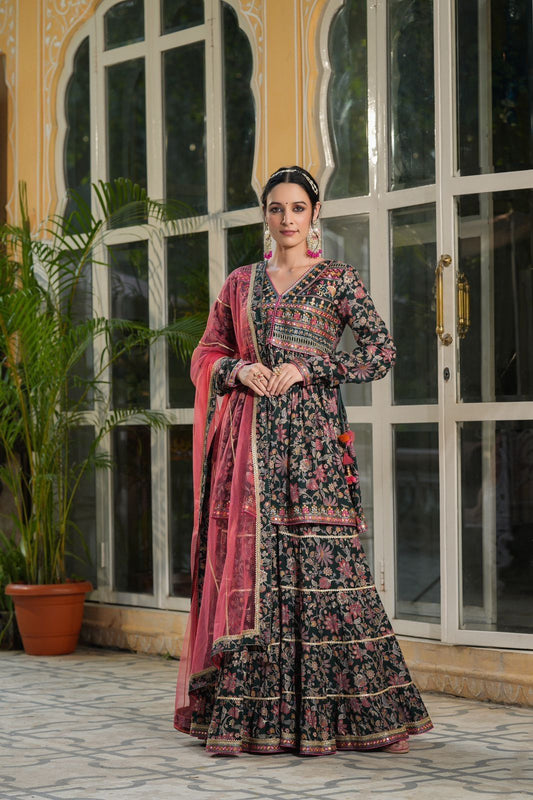 Alia Cut Suit Pure Muslin | Sharara Suit Set | Alia Cut Sharara | V-Neck Suit